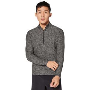 Lululemon Men's Surge Warm 1/2 Zip Heathered Black Large